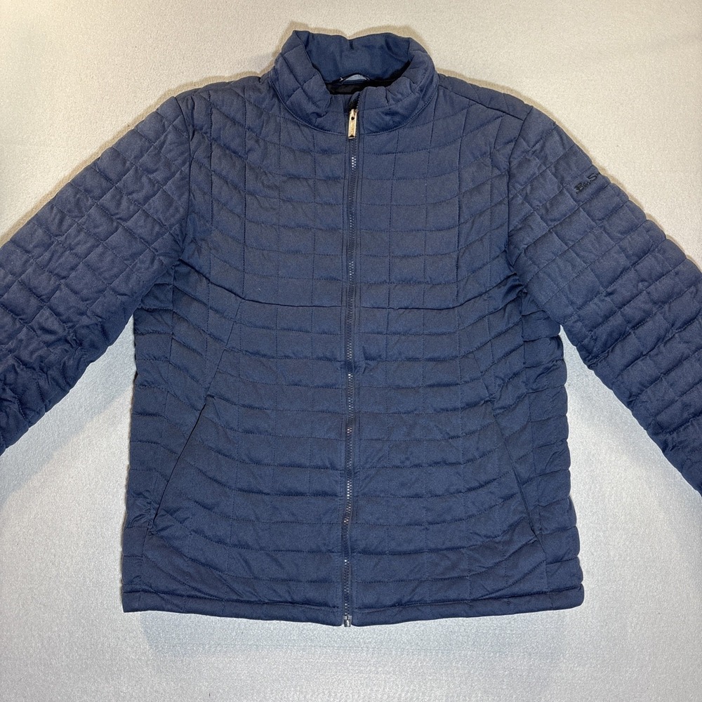 Ben Sherman Jacket Mens L Blue Quilted Puffer Insulated Full Zip Lightweight